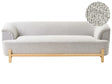 3 Seater Sofa Light Grey Polyester Upholstery Wooden Legs Living Room Modern Style Beliani