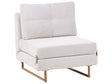 Single Sofa Bed Off White Fabric Chair Bed for 1 Person Fold Out Sleeper Armchair Beliani