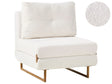 Single Sofa Bed Off White Boucle Chair Bed for 1 Person Fold Out Sleeper Armchair Beliani