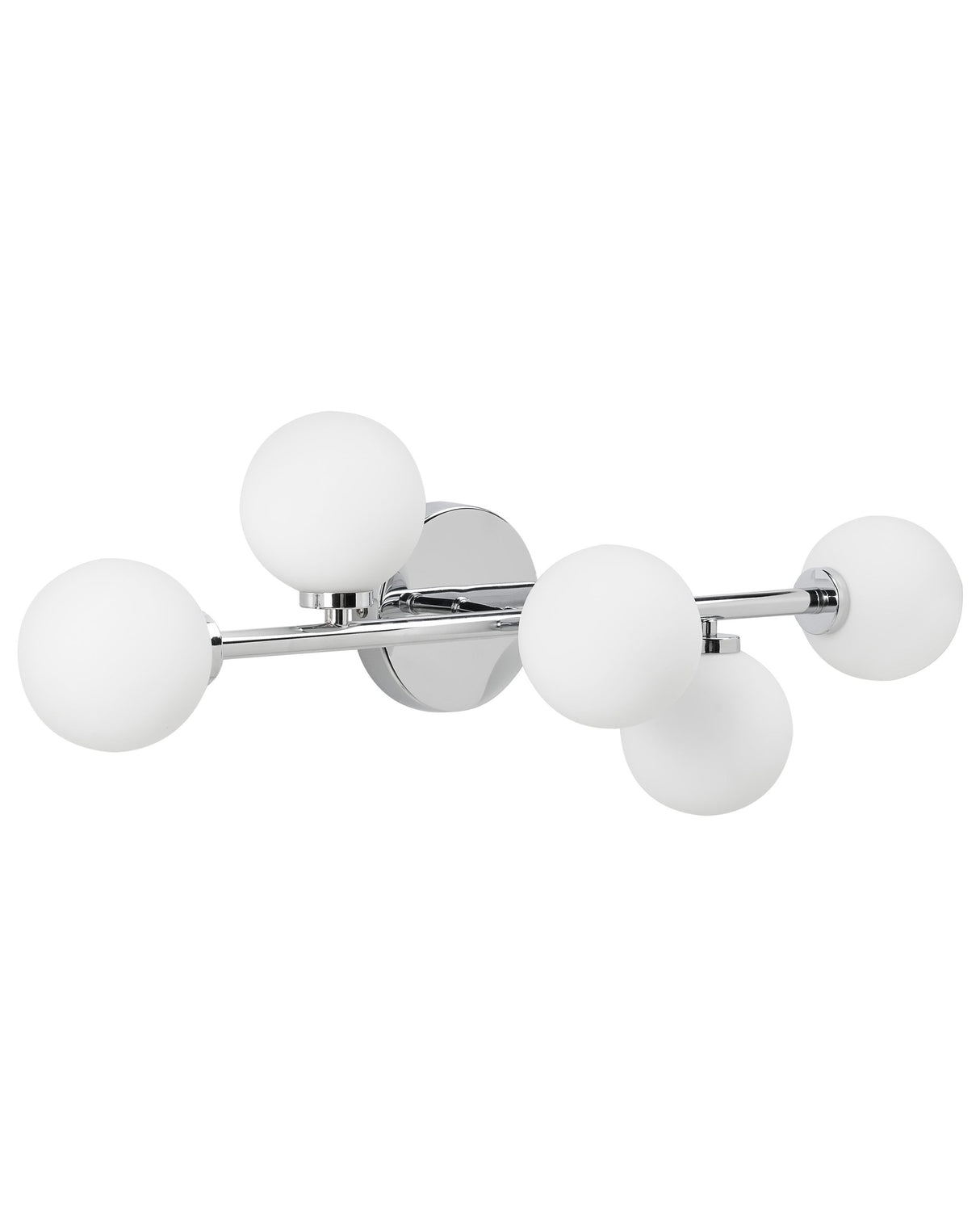 Wall Lamp Silver 5 Lights Metal Iron LED Light Double Modern Lighting Living Room Dining Room Bedroom Beliani