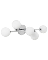 Wall Lamp Silver 5 Lights Metal Iron LED Light Double Modern Lighting Living Room Dining Room Bedroom Beliani