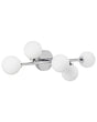 Wall Lamp Silver 5 Lights Metal Iron LED Light Double Modern Lighting Living Room Dining Room Bedroom Beliani