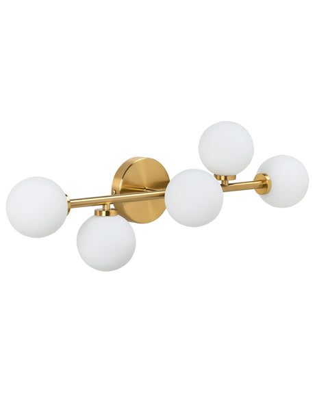 Wall Lamp Gold 5 Lights Metal Iron LED Light Double Modern Lighting Living Room Dining Room Bedroom Beliani