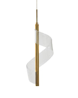Pendant Lamp Gold Metal Iron Hanging Light Spiral Modern Lighting Living Room Dining Room Bedroom Beliani