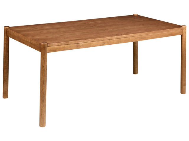Dining Table Dark Oak Wood Veneer MDF Elm Wood Legs 180 x 90 cm Rectangular Veneered Top Traditional Style Dining Room Kitchen Beliani