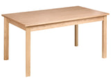 Dining Table Light Oak Wood Veneer MDF Elm Wood Legs 160 x 90 cm Rectangular Veneered Top Traditional Style Dining Room Beliani