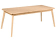 Dining Table Light Oak Wood Veneer MDF Elm Wood Legs 200 x 90 cm Rectangular Veneered Top Traditional Style Dining Room Beliani