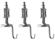 Set of 3 Stocking Holders Silver Iron Nutcracker Christmas Socks Decoration for Mantlepiece Beliani
