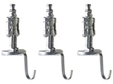Set of 3 Stocking Holders Silver Iron Nutcracker Christmas Socks Decoration for Mantlepiece Beliani