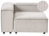 Right Hand Corner Section Taupe Cord 1-Seat Sofa Module Modern Single-Seat Black Legs Living Room Beliani