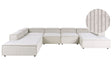 Modular Right Hand Sofa Taupe Corduroy 5 Seater Sectional Corner Sofa with Black Legs Modern Living Room Beliani