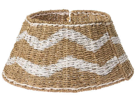 Christmas Tree Collar Natural with White Seagrass  51cm Handmade Round Accessories Beliani