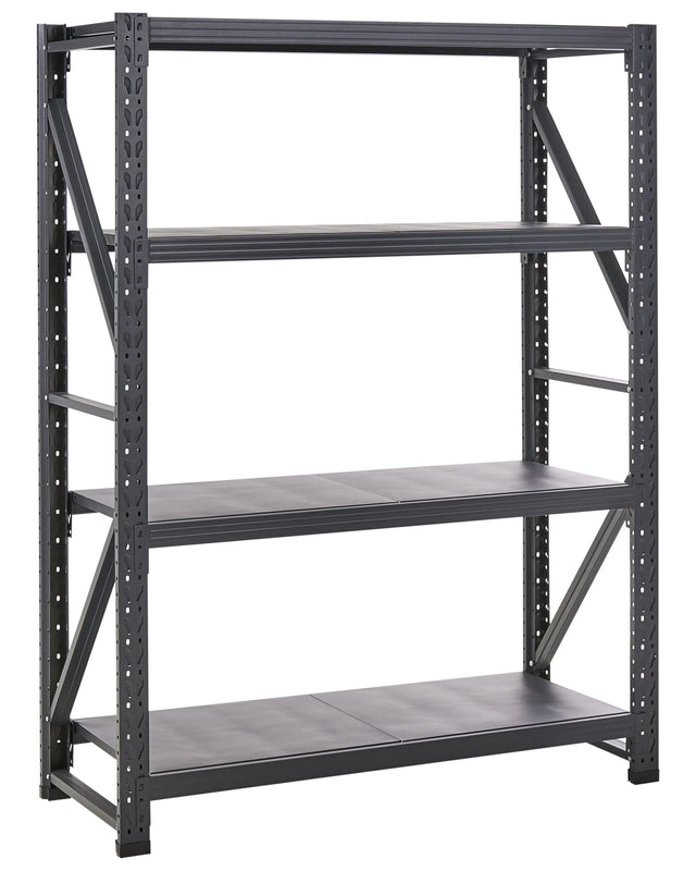 Shelf Metal Black Outdoor Indoor Garden Garage Modern Design 4 Shelves Freestanding Garden Storage Beliani