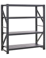 Shelf Metal Black Outdoor Indoor Garden Garage Modern Design 4 Shelves Freestanding Garden Storage Beliani