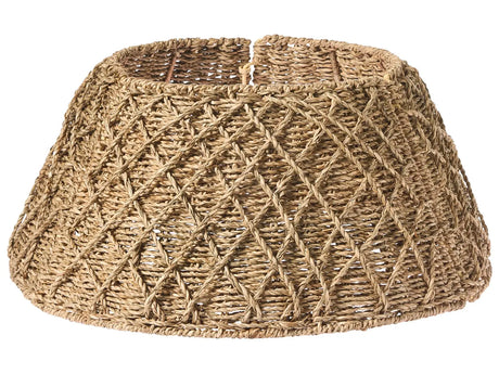 Christmas Tree Collar Natural Seagrass  53cm Handmade Round Accessories Decorations Beliani