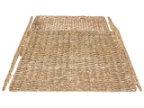 Christmas Tree Collar Natural Seagrass 59 x 59 cm Handmade Square Accessories Decorations Beliani