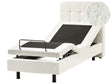 Electric Bed Off-White Boucle EU Small Single 2ft6 Remote Control Adjustable Beliani