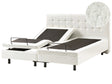Electric Bed Off-White Boucle EU Super King Size 6ft Remote Control Adjustable Beliani