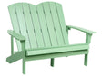 Garden Bench Light Green Plastic Wood 2 Seater Loveseat Garden Furniture Traditional Beliani