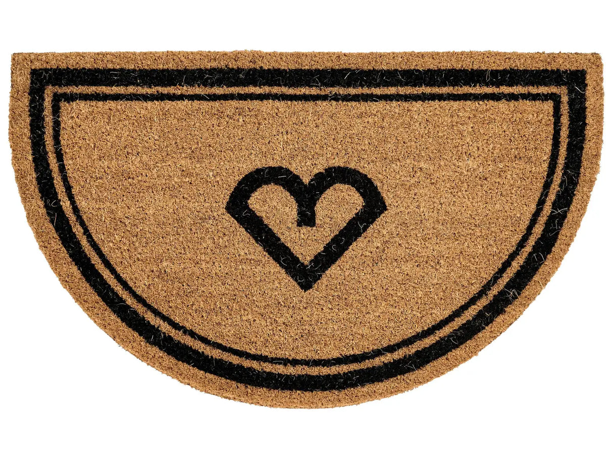 Doormat Natural Coir with Rubber Bottom 45 x 75 cm Anti Slip Decoration Traditional Beliani