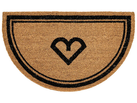 Doormat Natural Coir with Rubber Bottom 45 x 75 cm Anti Slip Decoration Traditional Beliani