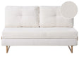 3 Seater Sofa Bed Off White Boucle for Settee 3 People Fold Out Sleeping Function Beliani