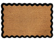 Doormat Natural Coir with Rubber Bottom 60 x 90 cm Anti Slip Decoration Wavy Design Welcome Mat Beliani