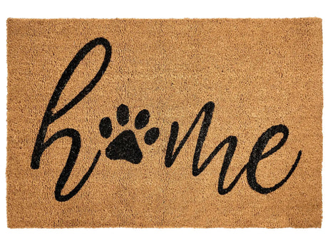 Doormat Natural Coir with Rubber Bottom 60 x 90 cm Anti Slip Decoration Traditional Beliani