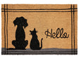 Doormat Natural Coir with Rubber Bottom 60 x 90 cm Anti Slip Decoration Traditional Beliani