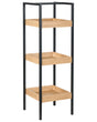 Bathroom Shelving Unit Light Brown Bamboo Black Steel Frame 3 Shelves Bathroom Accessories Modern Beliani