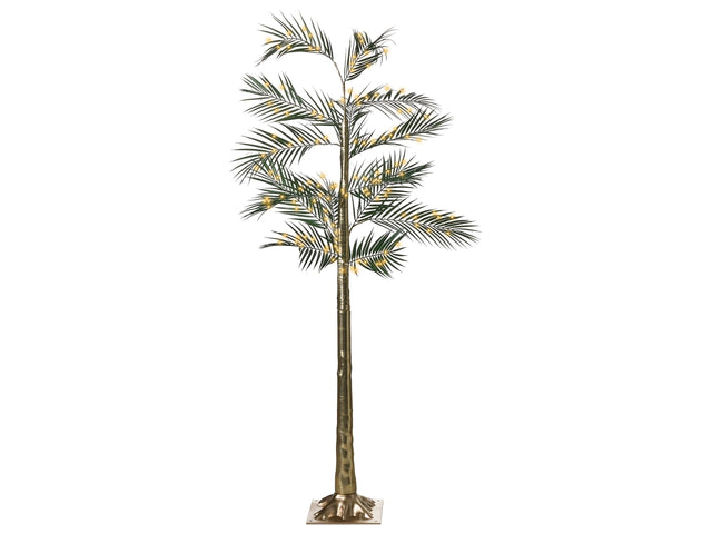 Artificial Palm Tree Gold PE 175 cm Pre-Lit LED Lights Outdoor &amp; Indoor Scandinavian Style Beliani