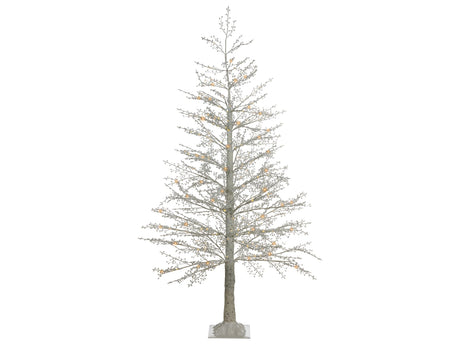 Christmas Tree White PE 180 cm Artificial LED Lights Modern Scandinavian Outdoor &amp; Indoor Beliani