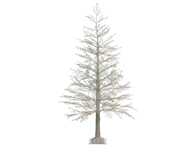 Christmas Tree White PE 180 cm Artificial LED Lights Modern Scandinavian Outdoor &amp; Indoor Beliani