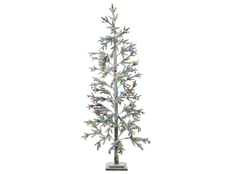 Christmas Tree Green PE 180 cm Artificial LED Lights Snow-Covered Modern Scandinavian Outdoor &amp; Indoor Beliani