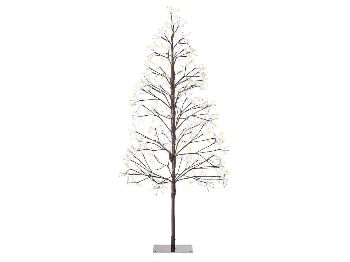 Artificial Christmas Tree Brown PE 150 cm LED Lights 9 types Christmas Vibe Modern Outdoor &amp; Indoor Beliani