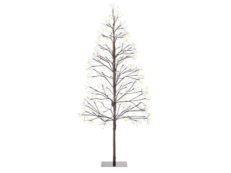 Artificial Christmas Tree Brown PE 150 cm LED Lights 9 types Christmas Vibe Modern Outdoor &amp; Indoor Beliani