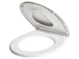 Soft Close Toilet Seat MDF White 46 x 37 cm Quick Release System Additional Seat Modern Style Bathroom Toilet Beliani