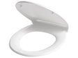 Toilet Seat Duroplast White 45 x 37 cm Hole Spacing 16cm Soft-Close Quick Release Minimalistic Style Bathroom Toilet Beliani