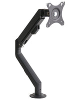 Single Monitor Arm Black Aluminium Desk-Mounted Clap-On Swivel Display Rotatable Beliani