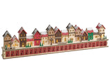 Christmas Decoration Red Wood with LED Lights Illuminated Advent Calendar Battery-Operated Beliani