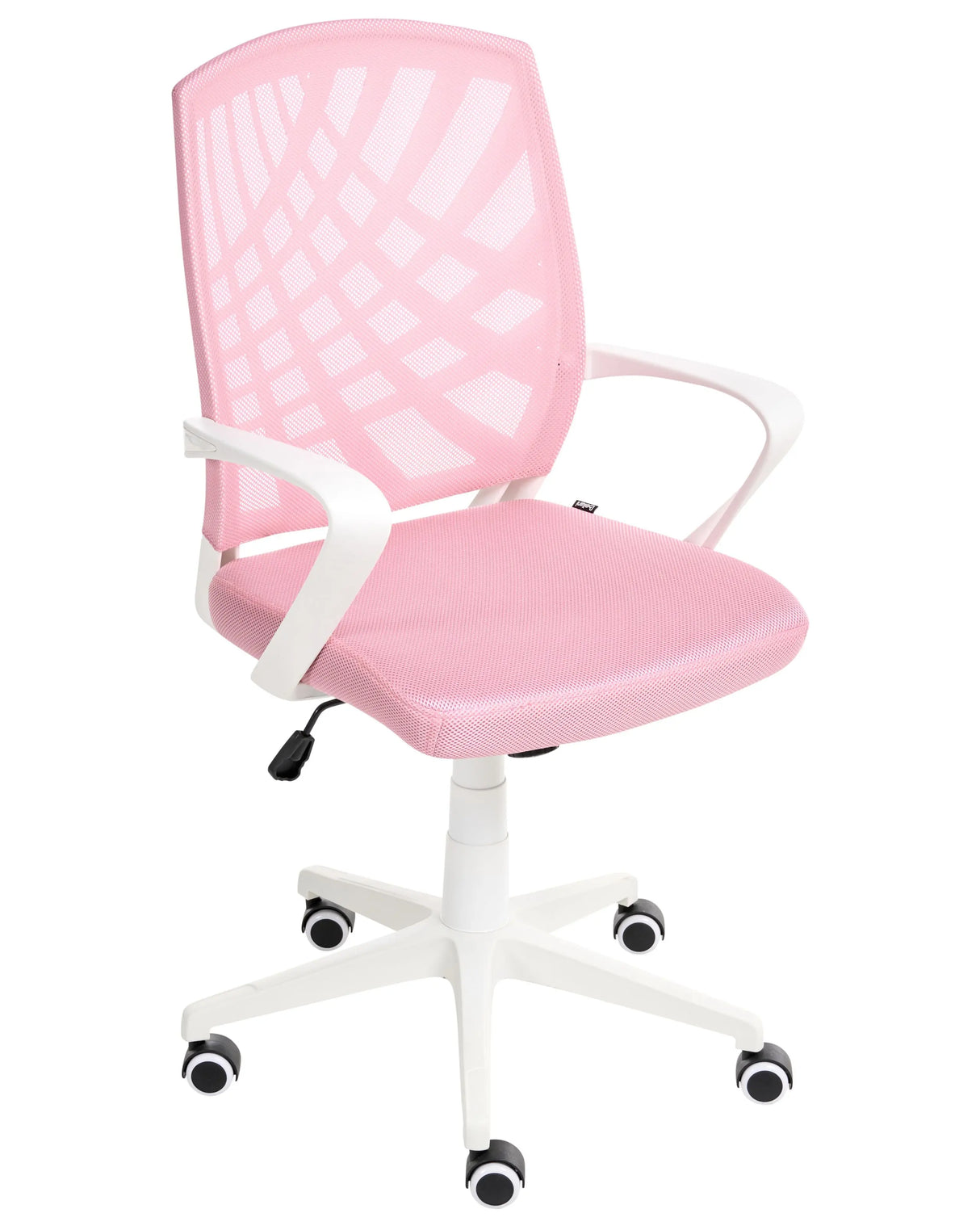 Office Chair Pink Fabric Mesh Swivel Kids Desk Computer Adjustable Height Beliani