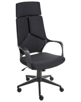Office Chair Black Fabric Swivel Desk Computer Adjustable Seat Reclining Backrest Beliani