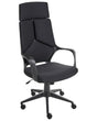 Office Chair Black Fabric Swivel Desk Computer Adjustable Seat Reclining Backrest Beliani