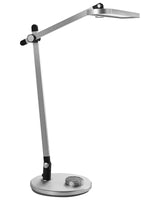 Multifunctional LED Desk Lamp Silver ABS Table Computer Reading Lighting Rotatable Arm Stepless Dimmer CCT Modes Off Delay Home Office Beliani