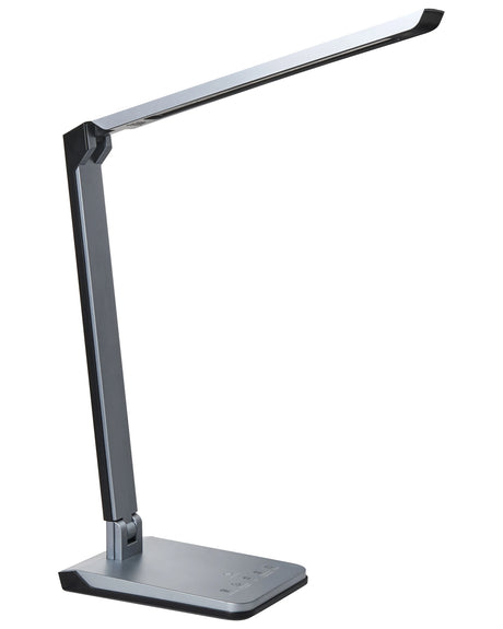 LED Desk Lamp Dark Grey Synthetic Material Adjustable Light Brightness and Colour Dimmer Home Office Beliani