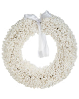 Christmas Wreath White Metal Wire Synthetic Material Artificial Snow Traditional Design Round 40 cm Beliani