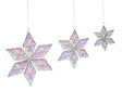 Set of 3 Indoor LED Decoration Multicolour Synthetic Material 25/35/46 cm Stars Seasonal Accessory Home Dcor with Lights Beliani
