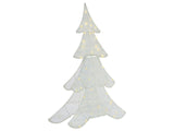 Christmas Outdoor LED Decoration Christmas Tree White Metal 95 cm Xmas Garden Ornament Lightup Beliani