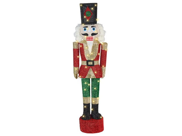 Christmas Outdoor LED Decoration Multicolour Metal 120 cm Xmas Garden Ornament Lightup Beliani