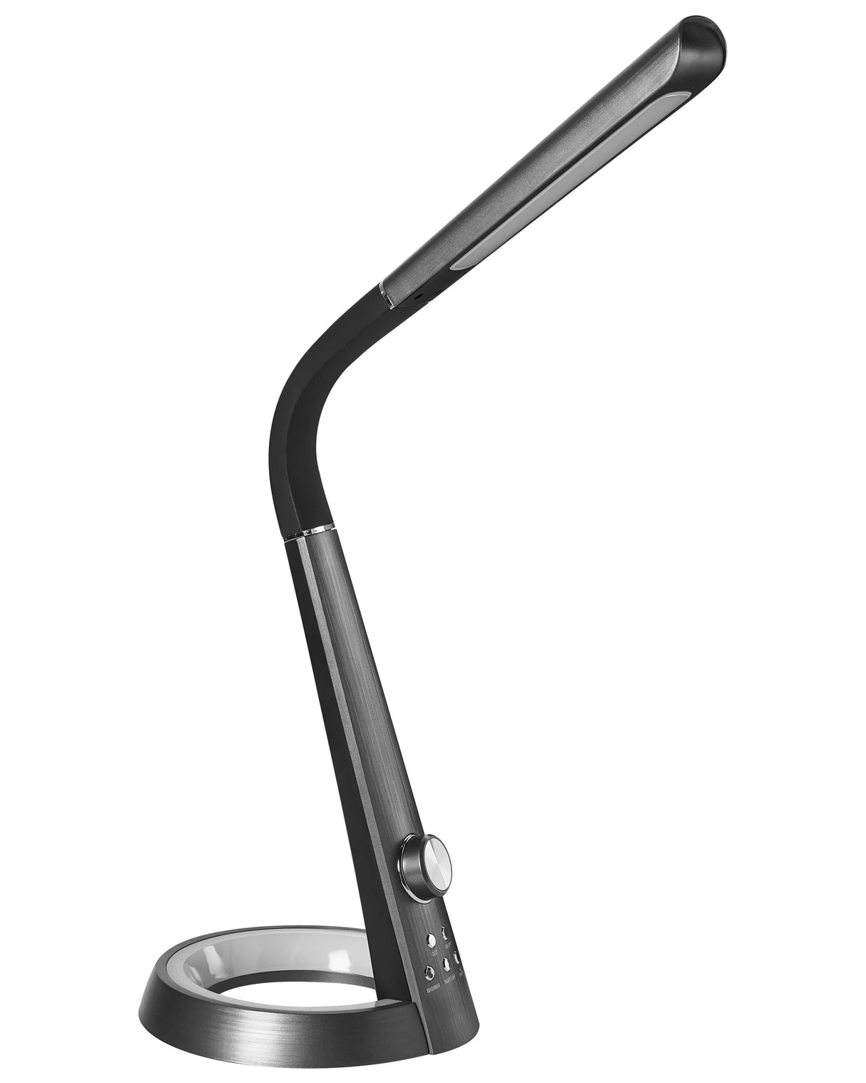 Desk Lamp Black Synthetic Material 3 CCT Modes Stepless Dimmer USB Port Adjustable Shade Home Office Beliani